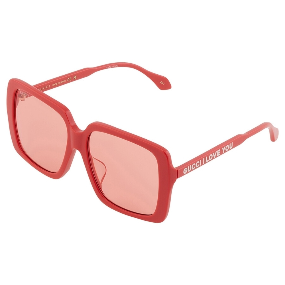 Gucci GG0567SAN 005 Sunglasses Red (Womens)